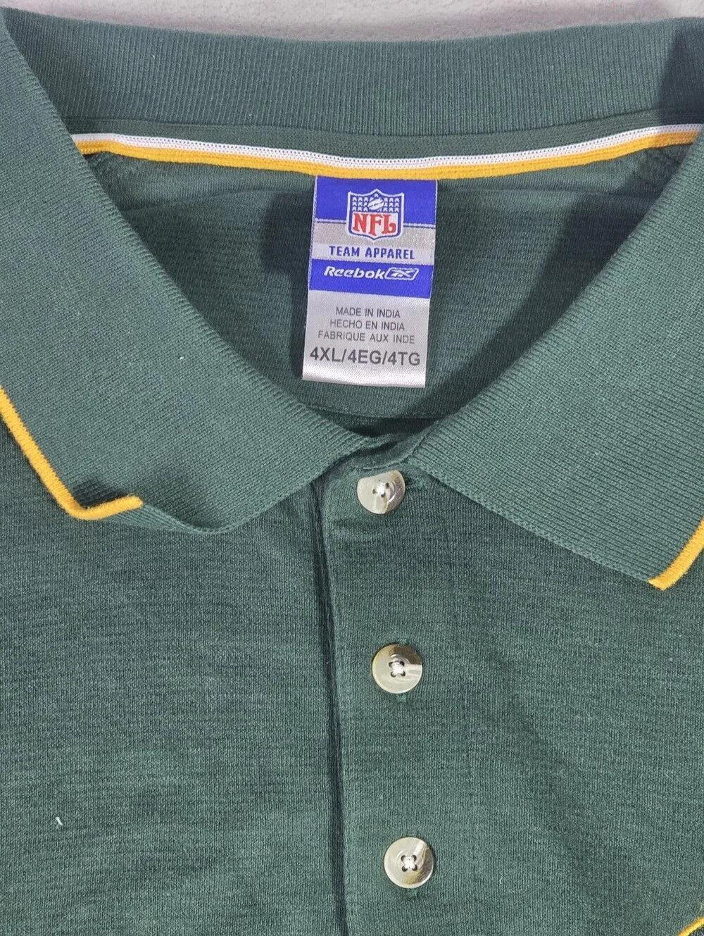 Vintage Reebok NFL Team Apparel Seattle Seahawks Polo Shirt 4XL Green Textured - Picture 4 of 7
